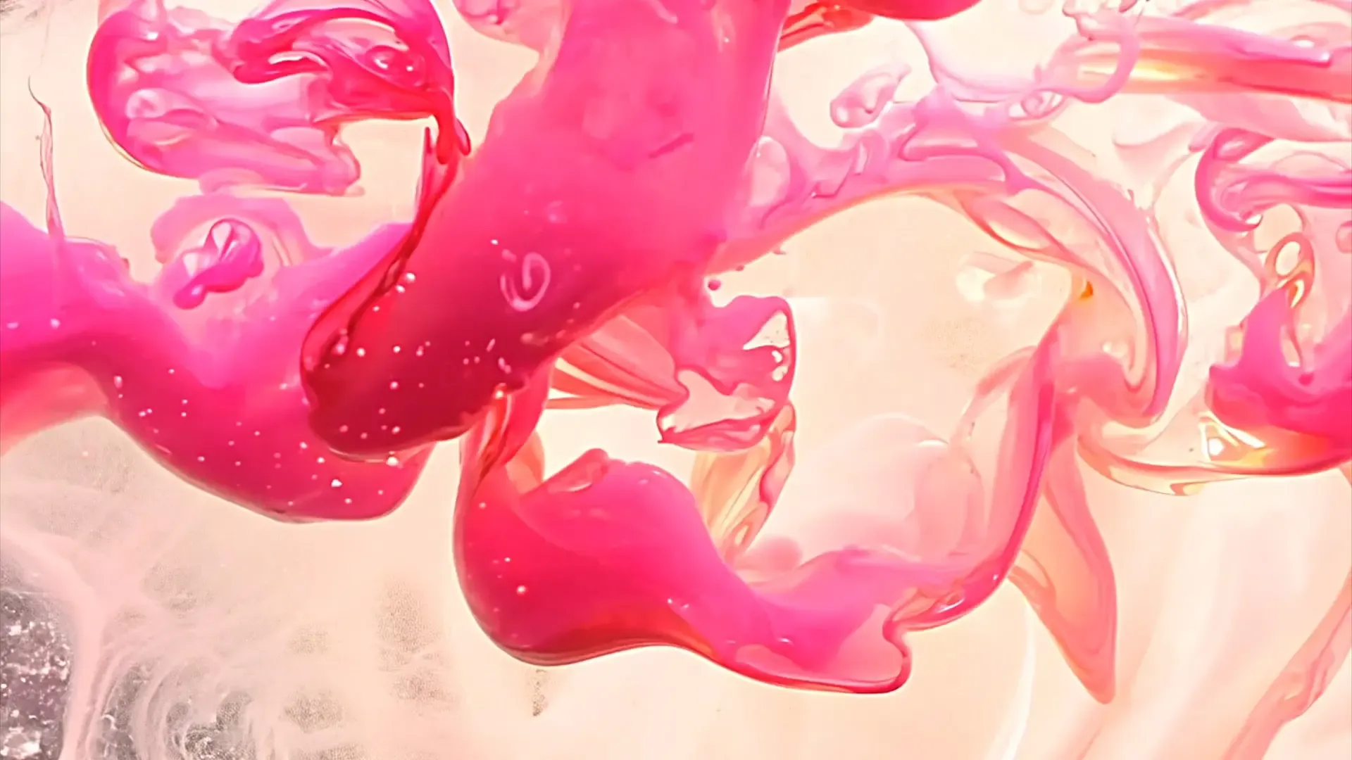 Vibrant Pink Liquid Flow Transition for Cosmetics Product and Beauty Adverts